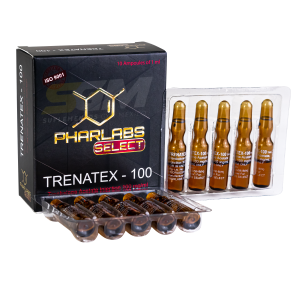 Caja de Trenatex 100 Select con Trenbolona Acetato 100 mg/ml marca Pharlabs Select